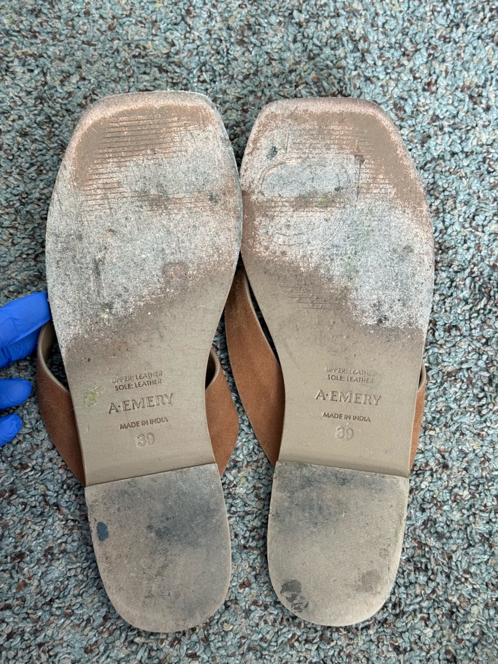 A.EMERY Kinto Leather Flip Flop - tan/Brown, Size 8.5 - Picture 11 of 16